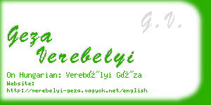 geza verebelyi business card